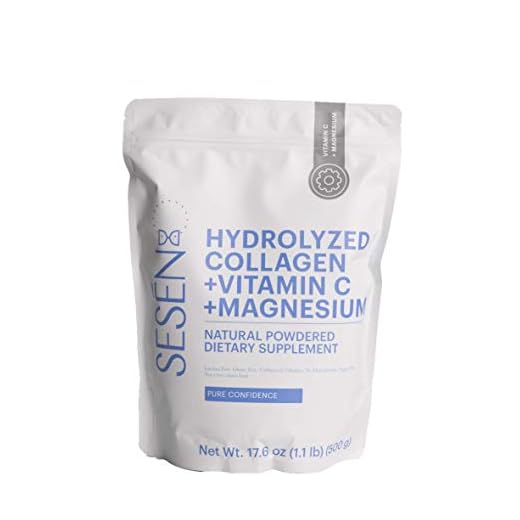 SESEN Hydrolyzed Collagen + Vitamin C + Magnesium (Blue) Powder 17.6 oz