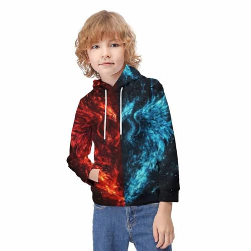 Sweat à capuche astronaut 3D pull manches longues avec poches pour garçons et filles - 2