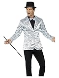Pailletten Jacke für Herren, Ideal für Innen- und Außenveranstaltungen, Perfekt für Karneval, Halloween oder Themenpartys