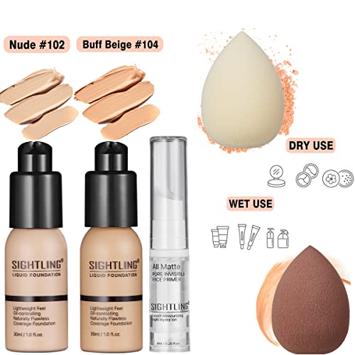 All In One Makeup Kit, Includes 40 Colors Eyeshadow Palette, Sightling Foundation & Face Primer, Winged Eyeliner Stamp, Lipstick Set, Eyebrow Soap, Makeup Sponge, Makeup Gift Set For Women Full Kit #TOP1