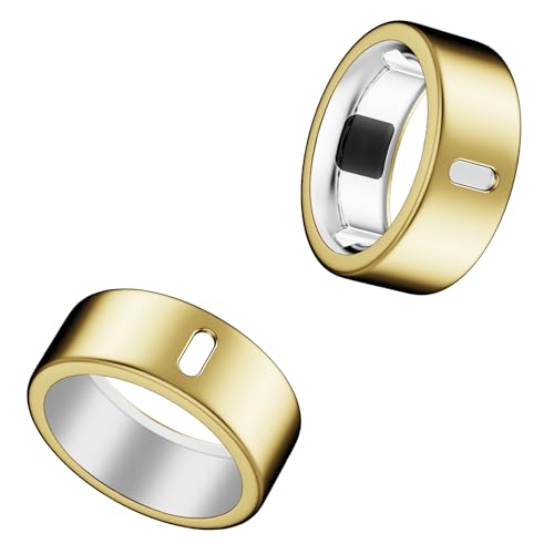 Snyeest Cover Compatible for Oura Ring Gen 4/Gen 3 Horizon/Gen 3 Heritage,(NOT Compatible with Oura Ring 4-Ceramic), Charging Directly,TPU Finger Protector for Workout Women Men-Gold*2- Size 10