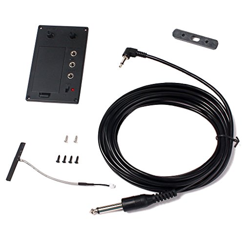 MonkeyJack Durable Violin Silent EQ Preamp Pickup with Plug Hole Cable Screws Set