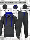 shelikes Mens Track Suit Set Camouflage Fleece Army Hooded Hood Top Joggers Bottom Tracksuit Sweatsuit Jogging Joggers Set - Image 4