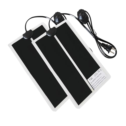 Tapis Chauffant pour Terrarium, 15 x 28 cm, Réglable de 0 à 35 Degrés, Tapis Chauffant pour Reptiles, Amphibiens et Petits Animaux, Surface Résistante à l'Eau, Fiche Européenne, 7W, 220V-240V