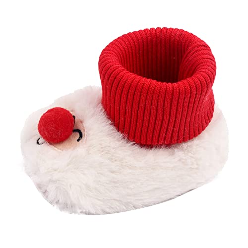 Infant Toddler Indoor Fleece Socks Booties Plus Velvet Floor Shoes Thicken Non Slip Christmas Cartoon Cute Shoes