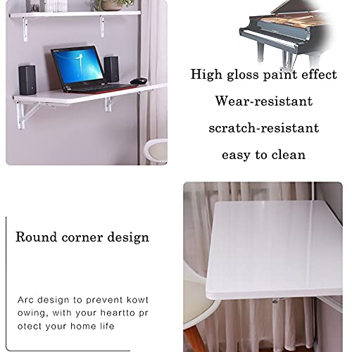 Table murale pliable pour petits espaces et bureau gain de place compact - 6
