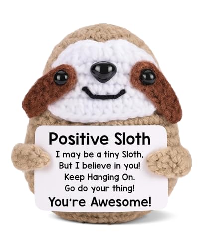 Positive Emotional Support Crochet Sloth Gifts for Coworkers Friends Family,