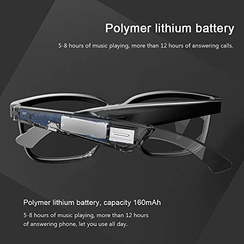 Fone de ouvido, Andoer A2 Frames Smart Wireless Bluetooth 5.0 fone de ouvido Óculos de música Fones