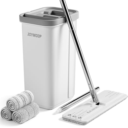 JOYMOOP Mop and Bucket with Wringer Set, Hands Free Flat