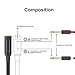 J&D 3.5mm to Dual 1/4 TS Stereo Breakout Cable, Gold Plated Audiowave Series 3.5mm 1/8 inch TRS Female to 2X 6.35mm 1/4 inch TS Male Mono Audio Cable Splitter for Spekers, Amplifiers, Mixs, 3 Feet