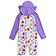 Mazuliso Mädchen Baby Badeanzug Mit Kapuze Lange Ärmel UPF50+ mit Reißverschluss(VioBlumen,92-98 cm)