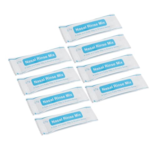 OUNONA 1 Scatola Bustine Lavaggio Nasale Istantaneo per Pulizia Nasale e Rapida Soluzione Salina Fisiologica per Irrigazioni Nasali Adulti e Facile Usare e Trasportare