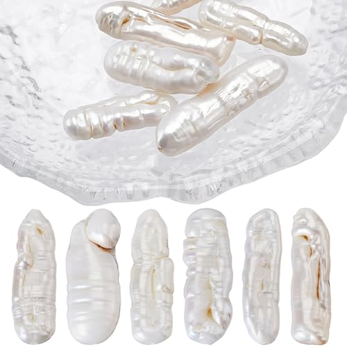 Perles Blanches Keshi pour fabriquer des bijoux personnalisés sans défaut d'assemblage