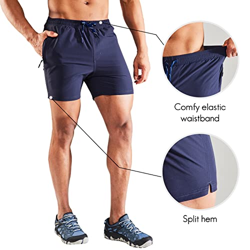Haimont HM20700016-S01 Camping Hiking Shorts For Men, Quick Dry Comfortable Lightweight Nylon Outdoor Breathable Travel Shorts Dark Blue thumb #1