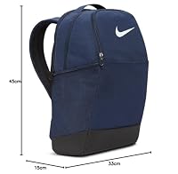 Nike Unisex Brsla M Bkpk - 9.5 (24L) Rucksäcke, Midnight Navy/Black/White, One Size – Ansicht 6