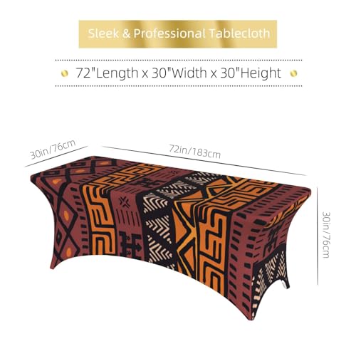Nappe de table en élasthanne extensible imprimé africain lavable 1m80 - 7