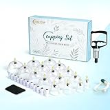 OBLITOP Schröpfgläser Set mit Vakuumpump 16 Stück, Cupping Set Größe für Damen und Herren, Vakuumbecher für Körpermuskulatur, Rückenschmerzen, Massage, Saugnapf, Schröpfset Schröpfen 16 Stück