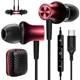 USB C Headphone for iPhone 15 Plus 16 Pro Max Galaxy S24 Ultra iPad 10 Air, COOYA Magnetic Type C Wired Earbuds HiFi Noise Canceling Earphone+Mic for Samsung A35 S23 S22 A54 Pixel 9 8a 7 Oneplus 12 11