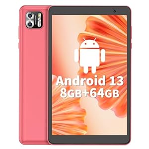 VASOUN Tablet 8 Inch Tab 8 Tablets Android, Octa Core 8GB RAM 64GB ROM Expand to 1TB, 5G WiFi,1280x800 HD IPS Screen 5000mAh Battery,Dual Camera,Tablet PC with Bluetooth,Type C(Pink)