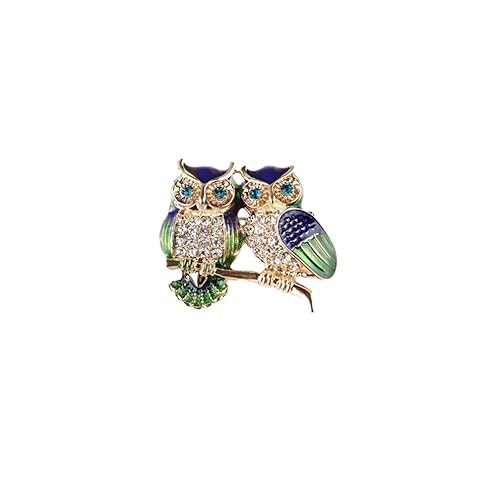 Delicate Elegant Owl Brooch Pins for Women Cute Animal Theme Multicolor Rhinestones Pin Brooches Dre