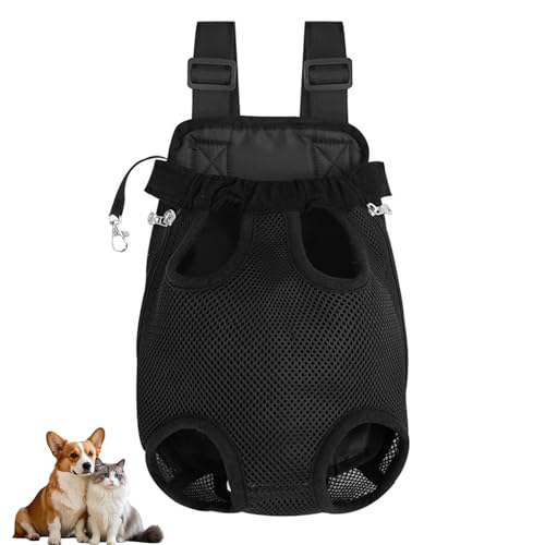 yolzhxe Zaino Per Gatti Portatile e Regolabile, Traspirante e Confortevole Zaino per Cani 5kg, Trasportino per Gatti per Viaggi All Aperto, Escursioni