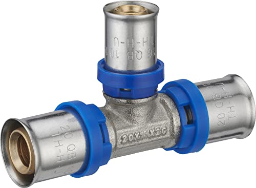Raccord Multicouche à Sertir Multi profils TH-H-U té réduit diamètre Ø26 mm - Ø16 mm - Ø26 mm - Norme NF 545 pour réseau d'eau potable et chauffage NOYON & THIEBAULT