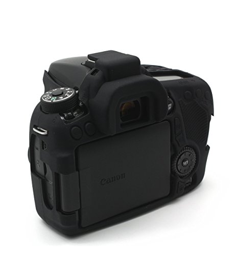 Ceari Silicone Protective Housing Camera Case Body Frame Shell Cover For Canon Eos 70D Digital Camera - Black #TOP2