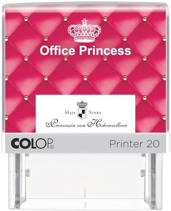COLOP Bürostempelset, Printer 20 DIY Set, Stempel zum selber setzen, inkl. Typenset und Icons, Prinzessin Maja von Hohenzollern