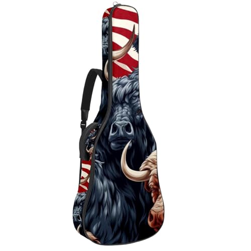 Sac pour guitare acoustique multicolore 42 pouces idéal pour le transport en voyage et concert