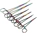 LAJA IMPORTS Hemo-Set-6 Ultimate Hemostat Set, 6 Piece Rainbow Color Multi Color Hemostat Clamp