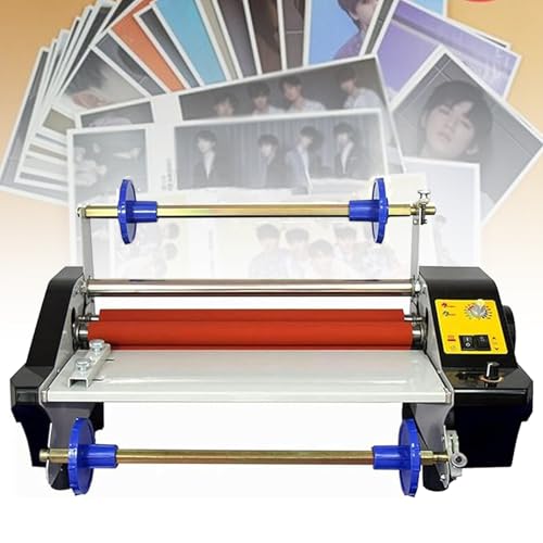 Laminatore Termico Professal 35cm, Temp 0-200C Regolabile E velocità Fino A 2m/Min.A3/A4 Auto Feed Laminato Freddo Caldo per Foto Documenti con Doppio Sistema a rulli