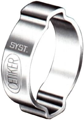 2-Ear Zinc-Plated Hose Clamp, 1/2 in OD, 0.425 in to 0.512 in dia, 0.276 in W, Steel