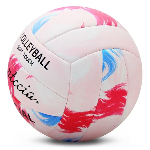 Fantecia Voleibol de voleibol, perfecto para voleibol de playa y diversión en la piscina! Suave e impermeable tamaño 5 con bomba para entrenamiento y juego, ideal para adolescentes y adultos