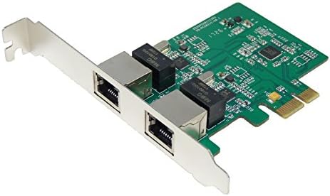 Computer District Netzwerkkarte Gigabit Ethernet - PCI Express (PCI-E Pcie) Karte mit 2-Port Gigabit LAN 10/100/1000 Mbps - 2 Chipset Realtek RTL8111 – Low und High Profile