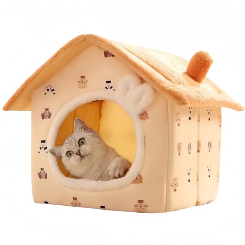 猫 ベッド 猫ハウス 犬小屋 屋根付き ペットベッド ペットクッション ドーム型 ペットハウス ふわふわ 猫 おしゃれ 洗える 折りたたみ可 冷暖房 ペット用品 中型犬用
