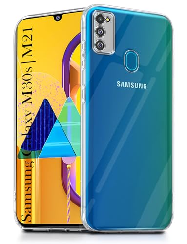 Image of Jkobi Back Cover for Samsung Galaxy M30s | Samsung Galaxy M21 (Silicone Clear Shockproof Case with Camera Protection | Soft and Flexible | Transparent)