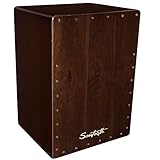 Sawtooth Chocolate Satin Hand Stained Large Cajon Percussion Box
