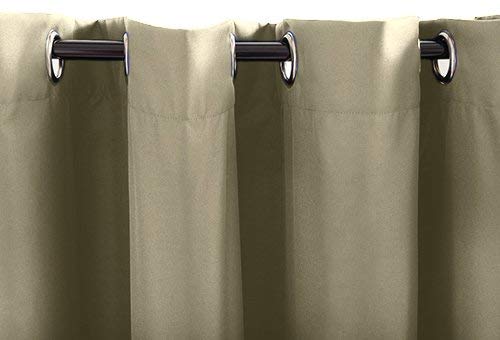 Gardenista Water Resistant Outdoor Eyelet Curtain | Private Areas for Porch, Patio, Gazebo, Sunroom, Pergola, or Balcony | Windproof and Sun Protection | Durable and Easy Clean | 55" x 108" (Stone) - Image 6