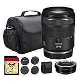 Canon RF 28-70mm f/2.8 is STM Lens | Standard Zoom with Bright f/2.8 Aperture, Image Stabilization & STM Autofocus | for Portraits, Weddings, & Travel Photography + Adapter EF-EOS R + Bag + 64GB Card
