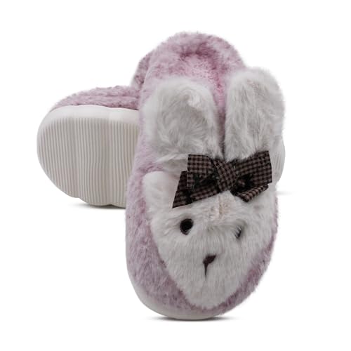 Image of VRITRAZ Women's Comfort Slip On Closed Toe Warm Winter House Clog Indoor Slipper with Cute Print and Degins