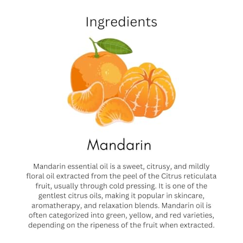 Image of Khadi Mandarin Essential Oil 15ml | Pure and Natural | For Skin, Face, Hair, Relaxation, Massage, Aromatherapy | Suitable for All Skin Types | Easy to Blend with Carrier Oils | Men & Women