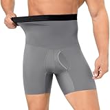 Gleefeat Mens Shapewear Tummy Control Shorts High Waist Underwear Slimming Body Shaper Belly Girdle Compression Boxer Briefs