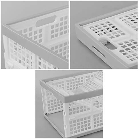 Callyne 30 L Stackable Collapsible Crate, Set of 3 Collapsible Storage Folding Storage Baskets