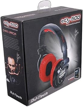 DJTECH EDJ500RED Professional DJ Headphones