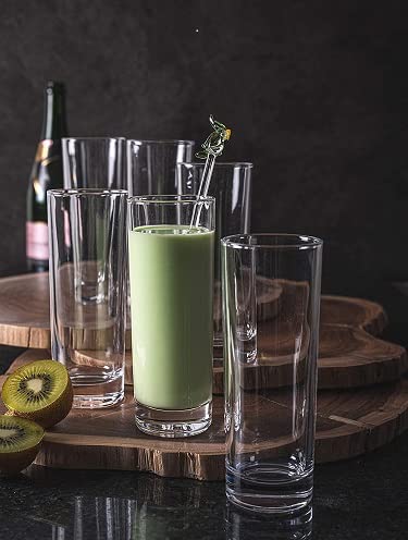 PARACITY Crystal Highball Glass Set Of 2 - 12 Oz Water, Juice, Mojito & Drink Glasses