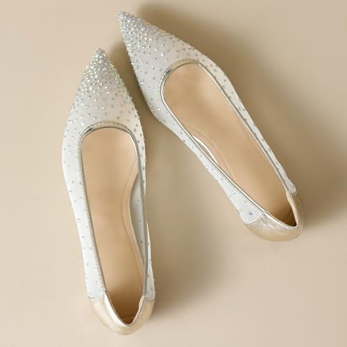 SAILING LU Women Ballet Flats Pointed Toe Mesh Eyelets Ballerina Flats Comfortable Slip-on Dressy Loafers2