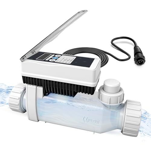 Salt Cell for Pool - Fits for Pentair Salt Cell Upgraded Flow Switch with Temp/Salinity Sensor Replacement Salt Cell Chlorine Generator up to 20 000 Gal Pool