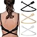 Posteriore Aperto Accessori Reggiseno, 3 Pezzi cinghie per reggiseno senza schienale da donna, per reggiseno a schiena bassa Scollo a V profondo Abito senza schienale Festa di nozze