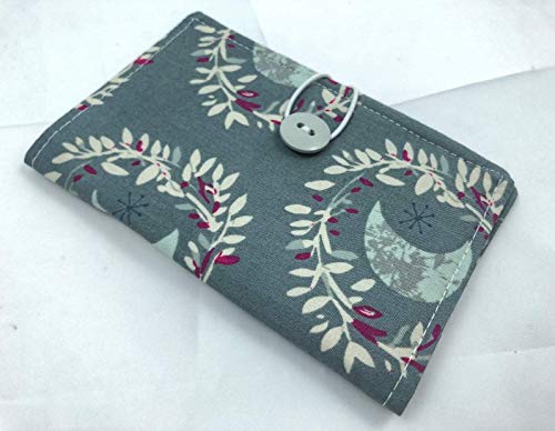 Tea Bag Wallet Case Organizer - Mystic Land Moon Gray