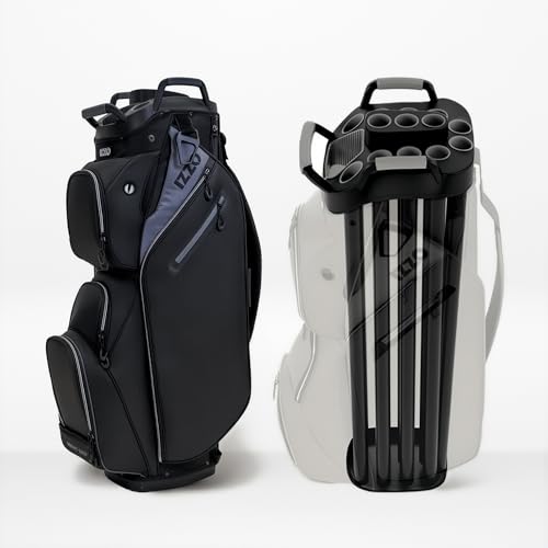 IZZO Ultimate Organizer Golf Cart Bag, Black/Grey